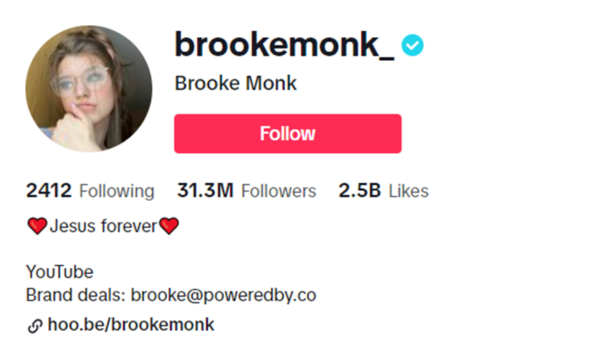 Brooke Monk TikTok